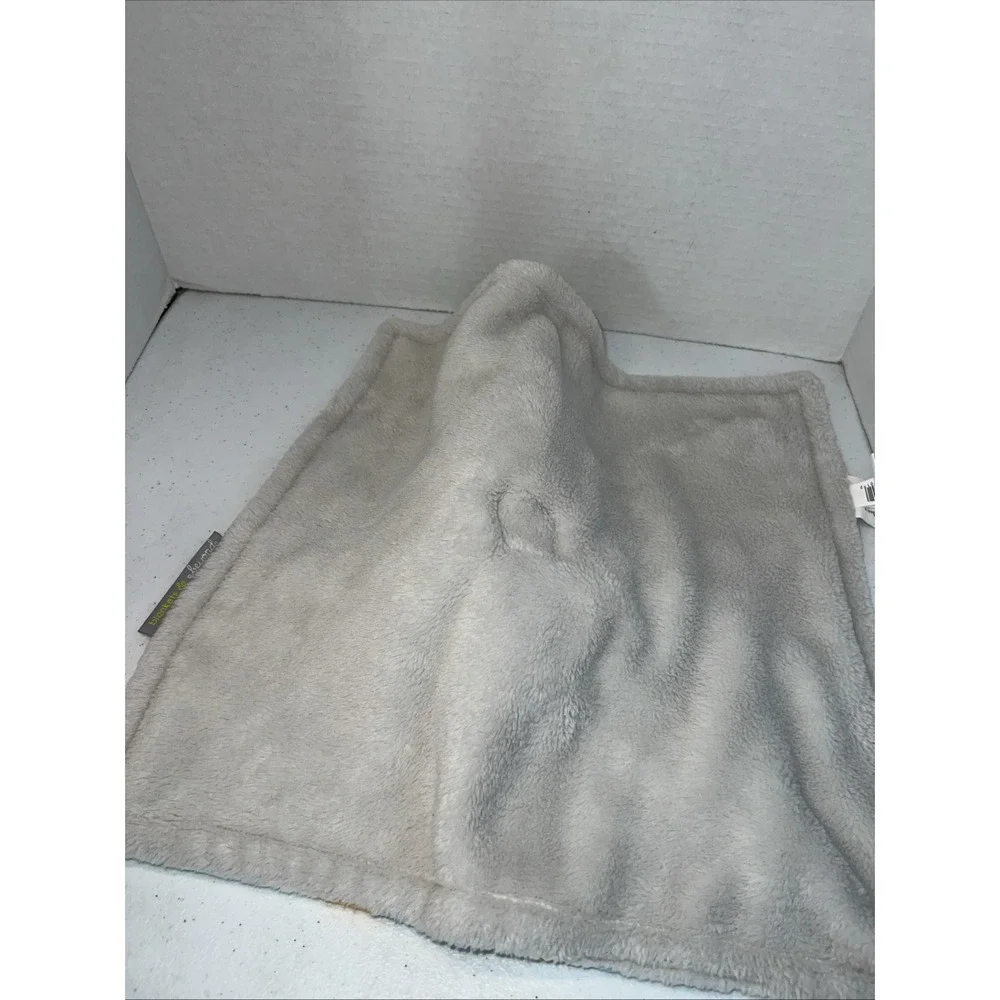 Blankets & Beyond Elephant Lovey White Gray Green Orange Baby Security Blanket